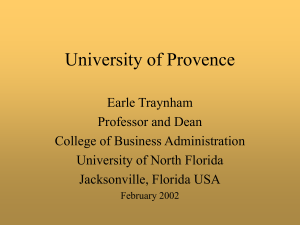 University of Provence - University of North Florida