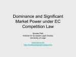 Dominance and Significant Market Power under EC Competition Law