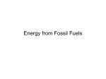 Energy from Fossil Fuels