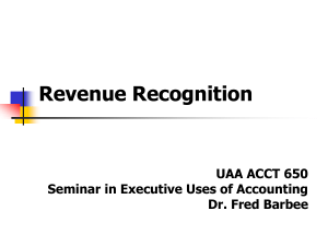 Revenue Recognition