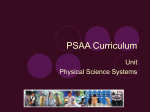 PSAA Curriculum