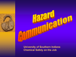 Hazard Communication Training - University of Southern Indiana