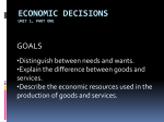 ECONOMIC DECISIONS