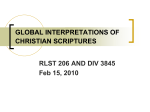 global interpretations of christian scriptures