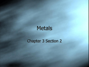 Metals - TeacherWeb