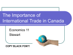 The Importance of International Trade in Canada