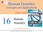 Chapter 16 - Human Ancestry