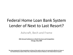 The Federal Home Loan Bank System