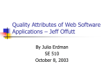 Quality Attributes of Web Software Applications – Jeff Offutt