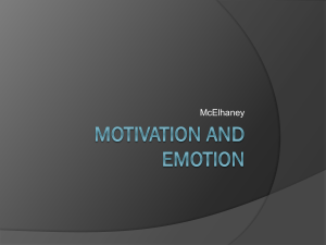 Motivation and Emotion