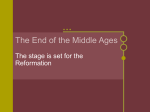 The end of the Middle Ages