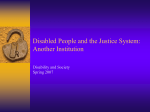People with Disabilities and the Justice System