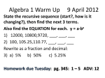 Algebra 1-9 April 2012 6 2 Exponential - Shope-Math