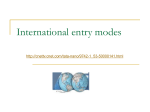 International entry modes