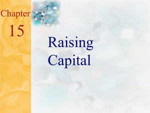 Chapter 15: Raising Capital