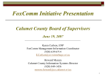 FoxComm Initiative Presentation Calumet County Board of