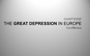 The Great Depression in Europe