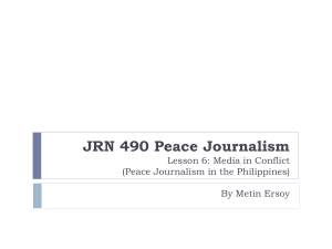 Peace Journalism in the Philippines