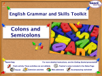 Colons and semicolons