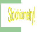 Chapter 3 Stoichiometry