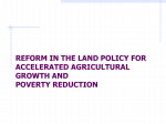Refrom in he land policy for accelerated