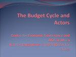 Budget cycle and actors