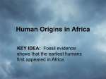 Human Origins in Africa