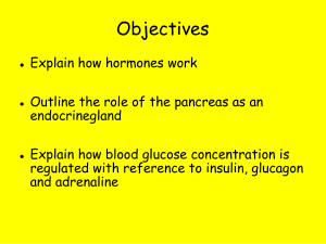The regulation of blood glucose