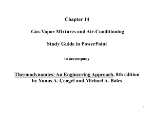 Chapter 14: Gas-Vapor Mixtures and Air