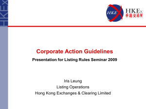 Corporate Action Guidelines