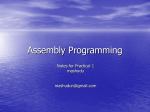 Assembly Programming - UWC Computer Science