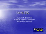 Using DSC