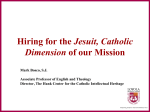 Hiring for the Jesuit, Catholic Dimension of Mission