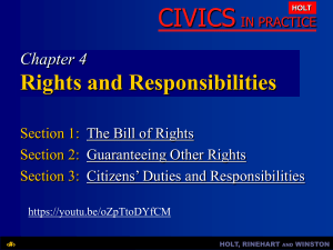 Chapter 4: Rights and Responsibilities