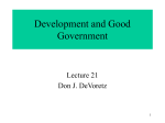 Development and Good Government