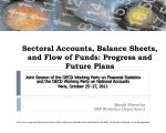 Sectoral Accounts, Balance Sheets, and Flow of Funds