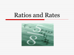 Ratios and Rates