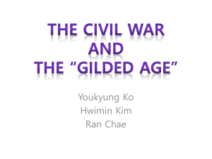 The Civil War and the “Gilded Age”