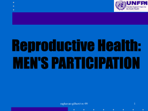 reproductive health: men`s participation