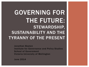 `Governing for the Future` open lecture