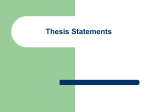 Thesis Statements