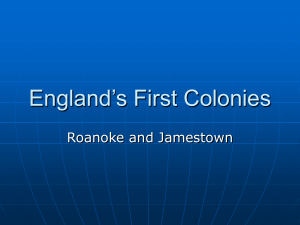 England`s Early Colonies