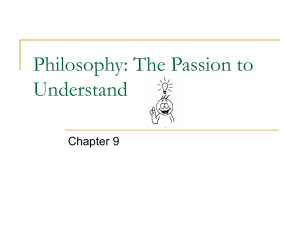 Philosophy: The Passion to Understand