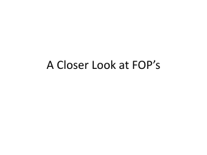 A Closer Look at FOP`s