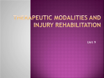 Therapeutic Modalities and Injury Rehabilitation