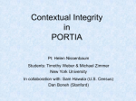 Contextual Integrity in PORTIA