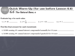 The Natural Exponential Function