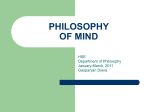 PHILOSOPHY OF MIND