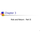 Risk and Return: Extensions