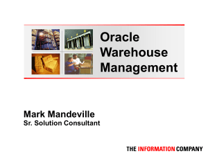 Warehouse Mgmt Overview